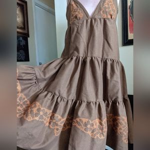 Priscilla Ruffle Dress in Vintage Embroidery
